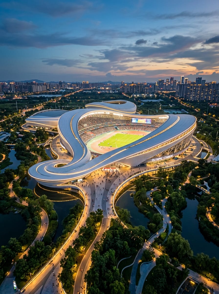 Athletic Oasis: Futuristic Sports Complex Design, Sport